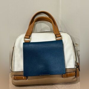 FURLA Soft Leather 4-Color Triangle 2-way Bag(Handbag/Shoulder)-MADE in ITALY!